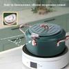 Oil And Temperature Control Fryer, 304 Stainless Steel Tempura Fryer, Portable Household Kitchen, Fuel-Saving Induction Cooker, Gas Stove Fryer,24cm view 3