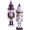 NUOBESTY 2pcs Christmas Nutcracker Ornaments Walnut Soldier Puppets for Desktop Decorations Cute Holiday Decor for Fine Workmanship and Charming Design view 1