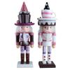 NUOBESTY 2pcs Christmas Nutcracker Ornaments Walnut Soldier Puppets for Desktop Decorations Cute Holiday Decor for Fine Workmanship and Charming Design view 2