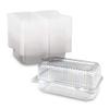 MT Products Clear Plastic Hinged Containers for Loaf or Hoagies 8" x 4" x 3.8" - Disposable Food Containers (Pack of 20) - Made in the USA view 1