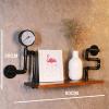 Floating Shelves for The Walls, Iron and Wood Wall Mounted Shelf, Metal Wall Shelf for Bedroom, Bathroom, Living Room, Kitchen, Home Office Storage Display Stand,802030cm view 2