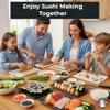 Albino monkey Sushi Making Kit for Beginners with Bazooka, Sashimi Knife, 2 Mats (Bamboo/Dishwasher-Safe PP), Nigiri Mold & Avocado Slicer | Food-Safe, Giftable, Step-by-Step Video Guide view 2