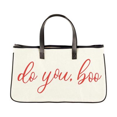 Creative Brands Slant Collections Canvas Tote, Do You, Boo