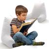 Cheer Collection Reading Pillow with Arms  Portable Bed Pillow for Sitting Up & Support, Hollow Fiber-Filled Back Rest Pillow for Sitting in Bed & Couch, Machine Washable, White (Small) view 1