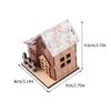 TOYANDONA 2pcs Christmas Light Up Wood House LED Christmas Village Rustic Tabletop Decoration Centerpiece view 3