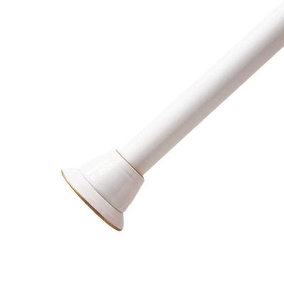 CXYGZLJ Shower Curtain Rod, Short Metal Tension Rod with No Drilling, Telescopic Shower Curtain Pole for Bathroom and Shower Pull Rod (Color : White, Size : 140-250cm)