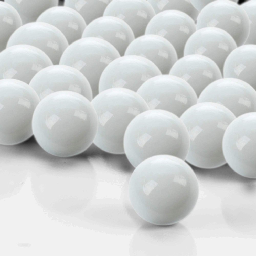 CYS EXCEL White Glass Gemstone Vase Filler (5 LBS) Aquarium Round Marble Beads Decorative Mosaic Pebbles
