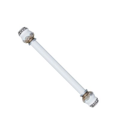 CXYGZLJ Bathroom Punch-Free Telescopic Rod, Shower Curtain Rod, Clothes Rail, Curtain Rod, European Style, White Pull Rod (Size : 150-260CM)