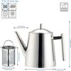 Easyworkz Stainless Steel Teapot With Removeable Infuser 50 oz (1500ml) Stovetop Tea Maker for Fruit Herbal and Infusion view 2