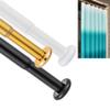 Adjustable Shower Curtain Rod Spring Tension Stainless Steel Telescopic Pole Heavy Duty Hanging Rail For Windows Bathroom Kitchen Doorways Wardrobe, Extendable Length 97-160cm(Golden) Pull rod view 1