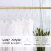 Acrylic Hangers Clear and Gold Premium Quality Clothes Hangers Standard Clothing view 3