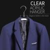 Acrylic Hangers Clear and Gold Premium Quality Clothes Hangers Standard Clothing view 4