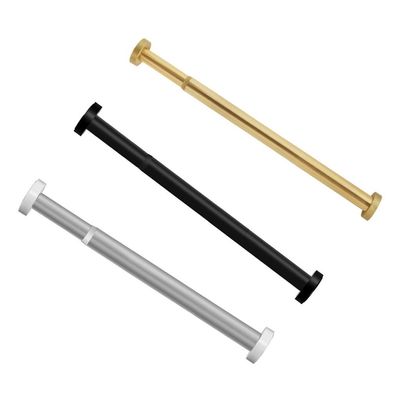 CXYGZLJ Tension Shower Rod, Bathroom Shower Curtain Rod Pole, Punch-Free, Load-Bearing 100kg, Shower Rails for Clothes Hanging Rod and Towel Rack (Golden) Pull Rod (Color : Black, Size : 97-160cm)
