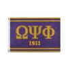 Bad Bananas BBGreek Omega Psi Phi Official Vendor - Wall Flag/Banner (Shield) - 3 x 5 - Fraternity Paraphernalia view 1
