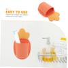 1pc Self-Adhesive Carrot Storage Rack for Bathroom and Home Creative Silicone Organizer for Toothbrushes and Sundries No Drill Easy Installation Wall Mount Hanger view 3