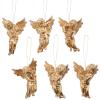 BESTOYARD 24Pcs Golden Angel Christmas Tree Ornaments - 2.36 Inch Plastic Hanging Decor for Xmas Trees, Fireplace, Table, Shelf, Garden, and Yard view 1