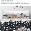 ARIGHTEX Body Pillowcase for Hair and Skin, Pink Floral Body Pillow Cover 20 x 54 with Hidden Zipper, Boho Long Body Pillow Protector, Bohemian Full Body Pillow Case for Girls Women view 2