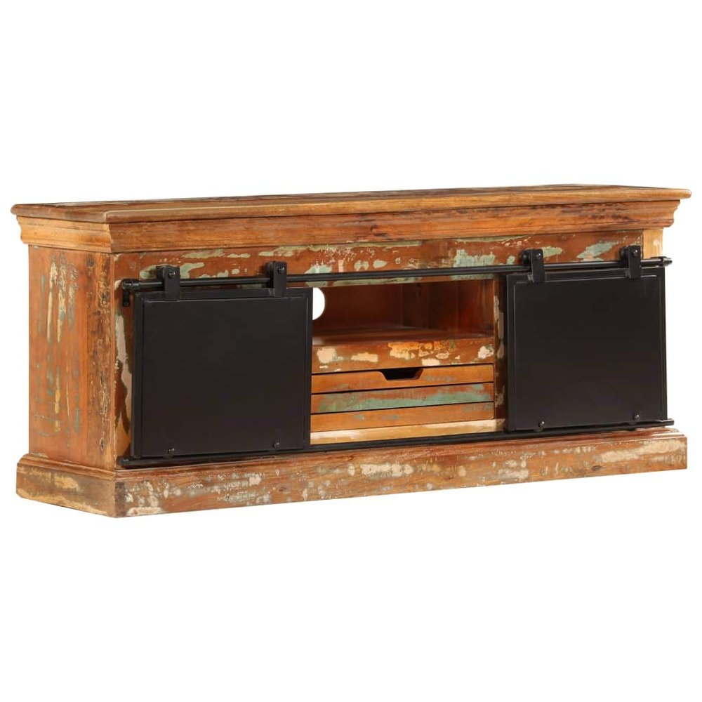 FAMIROSA TV Cabinet 43.3x11.8x17.7 Solid Reclaimed Wood