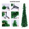 4ft Green Glittery Tinsel Christmas Tree, Holiday Decoration Artificial Christmas Tree Metal Stand, Xmas Trees with Plump Sequin for Holiday Decor - Easy to Assemble view 3