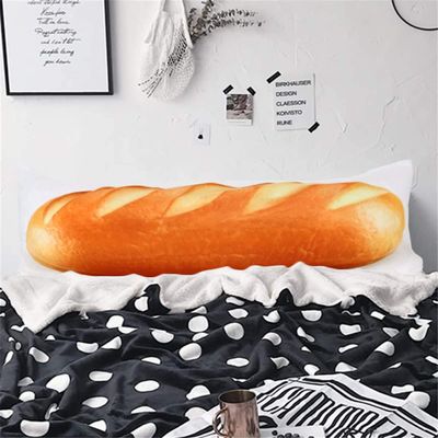 ARIGHTEX White Wheat Bread Body Pillow Cases 20 x 54 3D Yummy French Stick Body Pillow Cover for Kids Adults (1 Piece) 54" x 20" (Pack of 1)
