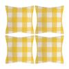 AHAHM Yellow and White Buffalo Check Plaid Throw Pillow Covers Farmhouse Decorative Throw Pillow Case Indoor Outdoor Cushion Cover Pillowcase for Sofa 18X18 Inch Set of 4 view 1