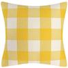 AHAHM Yellow and White Buffalo Check Plaid Throw Pillow Covers Farmhouse Decorative Throw Pillow Case Indoor Outdoor Cushion Cover Pillowcase for Sofa 18X18 Inch Set of 4 view 2