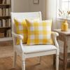 AHAHM Yellow and White Buffalo Check Plaid Throw Pillow Covers Farmhouse Decorative Throw Pillow Case Indoor Outdoor Cushion Cover Pillowcase for Sofa 18X18 Inch Set of 4 view 3