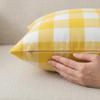 AHAHM Yellow and White Buffalo Check Plaid Throw Pillow Covers Farmhouse Decorative Throw Pillow Case Indoor Outdoor Cushion Cover Pillowcase for Sofa 18X18 Inch Set of 4 view 4