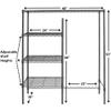 DormCo Suprima Shelf Supreme Adjustable Shelving - Gunmetal Gray view 2