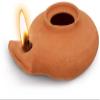 Herodian Biblical Clay Oil Lamp - Classic Brown Ancient Replica with Certificate of Authenticity- Handmade Holy Land Judaica and Christian Faith Gift view 1