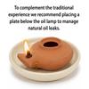 Herodian Biblical Clay Oil Lamp - Classic Brown Ancient Replica with Certificate of Authenticity- Handmade Holy Land Judaica and Christian Faith Gift view 2