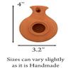 Herodian Biblical Clay Oil Lamp - Classic Brown Ancient Replica with Certificate of Authenticity- Handmade Holy Land Judaica and Christian Faith Gift view 3