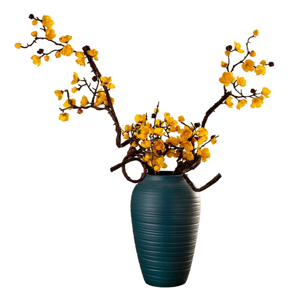 Ceramic Vase Living Room Home TV Cabinet Entrance Worktop Vase Dried Flower Simulation Flower Fresh Flower Decoration Vase 34 x 14 x 10 cm, 26 x 16 x 10 cm, 2 Pieces