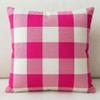 AHAHM Pink and White Buffalo Check Plaid Throw Pillow Covers Farmhouse Decorative Throw Pillow Case Indoor Outdoor Cushion Cover Pillowcase for Sofa 18X18 Inch Set of 4 view 4
