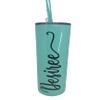 Personalized Skinny Stainless Steel Insulated Tumbler Travel Cup 20 ounce view 1