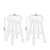 Antique Round Wooden Chair Log Cabin Stools Set of 2 view 3