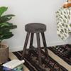 Antique Round Wooden Chair Log Cabin Stools Set of 2 view 4