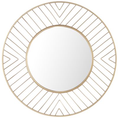 Safavieh 32.9-Inch Round Fonna Wall Mirror, Gold