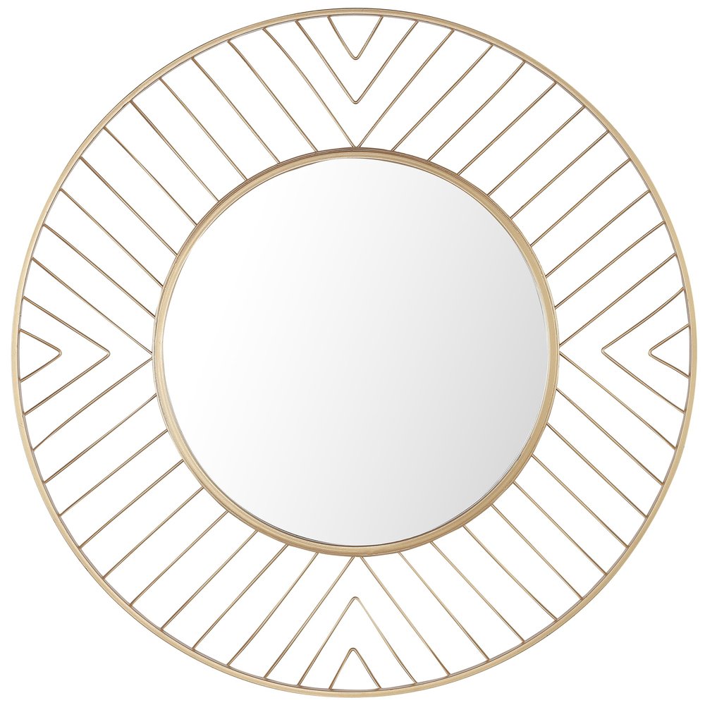 Safavieh 32.9-Inch Round Fonna Wall Mirror, Gold