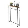 YAMAZAKI Home Slim Console Table  Narrow Entryway Table (24 Inch) with Hooks, Ultra-Shallow Skinny Console Table for Small Spaces, Modern, Black, Steel + Wood, Easy Assembly view 1