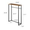 YAMAZAKI Home Slim Console Table  Narrow Entryway Table (24 Inch) with Hooks, Ultra-Shallow Skinny Console Table for Small Spaces, Modern, Black, Steel + Wood, Easy Assembly view 2