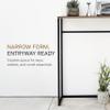YAMAZAKI Home Slim Console Table  Narrow Entryway Table (24 Inch) with Hooks, Ultra-Shallow Skinny Console Table for Small Spaces, Modern, Black, Steel + Wood, Easy Assembly view 3