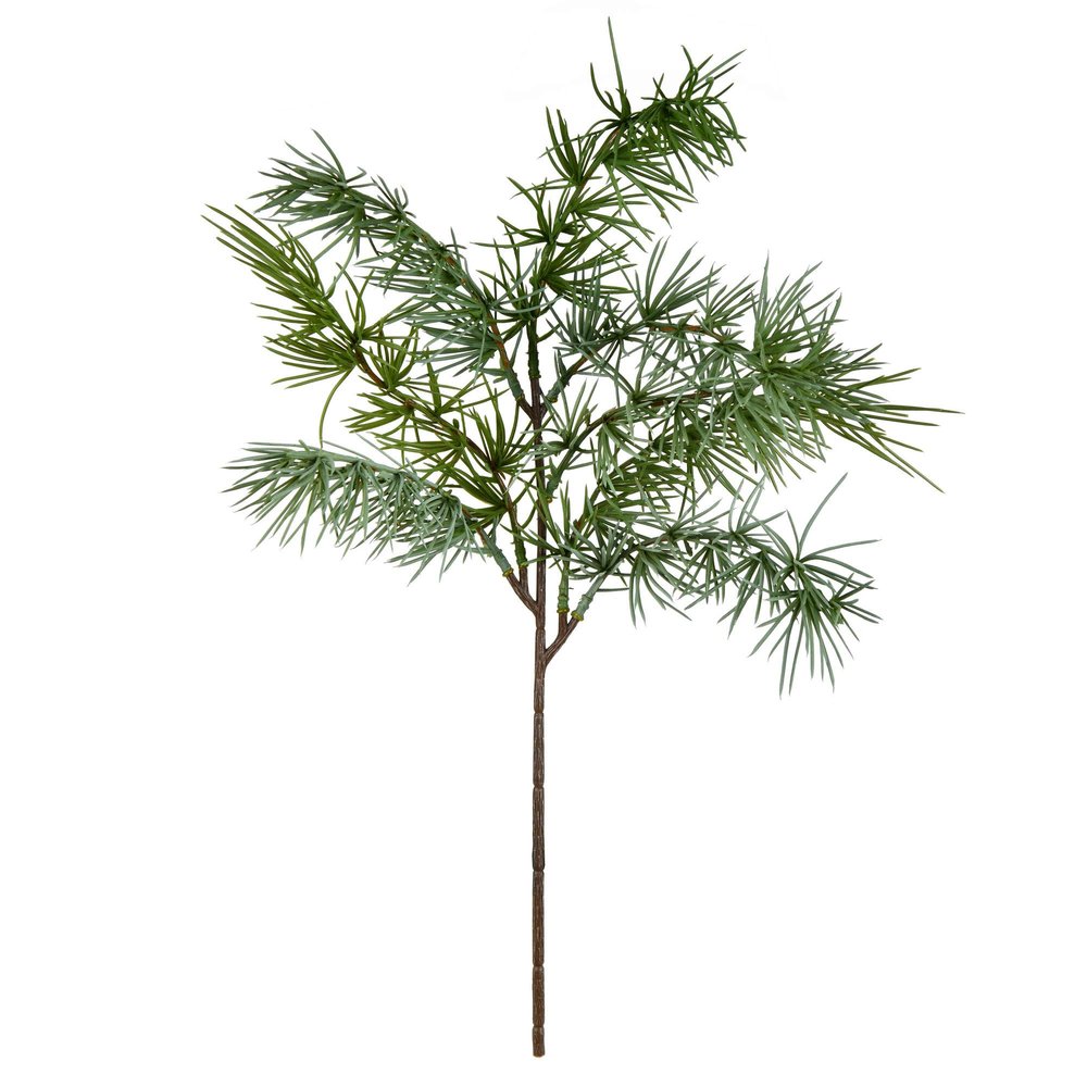 Vickerman 18.5" Green Woolsey Pine Artificial Christmas Spray, Realistic Wide Needle Design, Perfect for Holiday Greenery Decor, Includes 6 Pieces per Pack