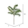 Vickerman 18.5" Green Woolsey Pine Artificial Christmas Spray, Realistic Wide Needle Design, Perfect for Holiday Greenery Decor, Includes 6 Pieces per Pack view 2