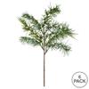 Vickerman 18.5" Green Woolsey Pine Artificial Christmas Spray, Realistic Wide Needle Design, Perfect for Holiday Greenery Decor, Includes 6 Pieces per Pack view 3
