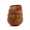 Rainforest Bowls Set of 4 Raw Coconut Bowls Variety Pack - 100% Natural, Hand Carved by Artisans, Eco-Friendly & Sustainable - Smoothie/Acai/Salad/Buddha Bowls view 1