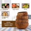 Rainforest Bowls Set of 4 Raw Coconut Bowls Variety Pack - 100% Natural, Hand Carved by Artisans, Eco-Friendly & Sustainable - Smoothie/Acai/Salad/Buddha Bowls view 4