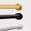 Adjustable Tension Spring Pole, Anti-Slip,Aviation Aluminum Alloy, No Drilling & Rust, Shower Curtain RailHeavy Duty Hanging Bar  Gold/Black Pull Rod (Color : Gold, Size : 97-160cm) view 3