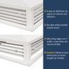 Leyso 16 White Powder Coated 4-Way Adjustable Air Diffuser for Evaporative Swamp Cooler, 18 x 18" Mounting Edge (16"x16"x6") view 4