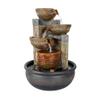 Agoodping Relaxtion Tabletop Fountain with LED Lights-Desktop Waterfall Fountain Submersible Pump Indoor Home Office Decoration(15.7inch, Brown) view 4